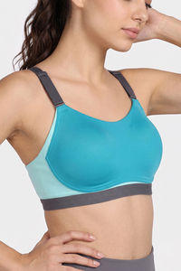 Zelocity High Impact Quick Dry Sports Bra - Enamel Blue — thumbnail 6